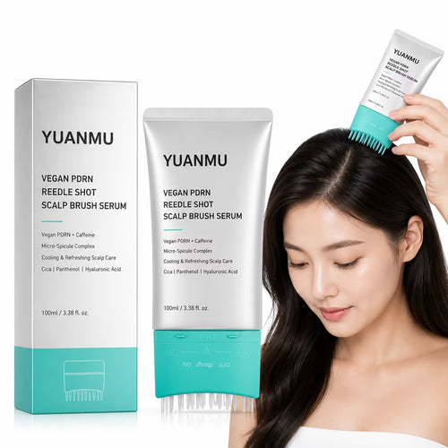 Vegan PDRN Reedle Shot Scalp Brush Hair Serum Caffeine Cooling Refreshing Scalp Care Non-Greasy Hair Repair Cruelty-Free Scalp